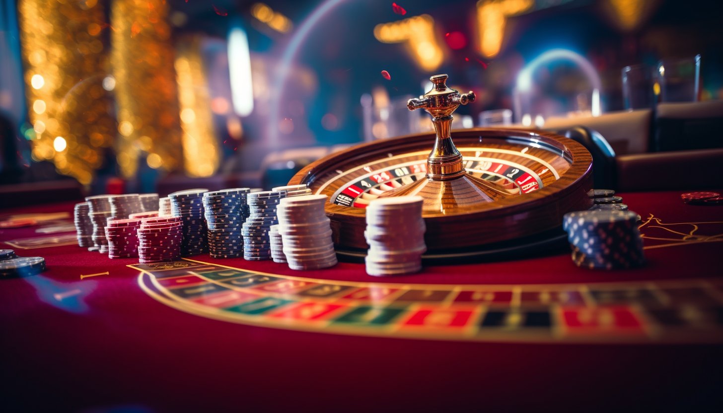 Bàn baccarat và roulette trong phòng live casino f16878